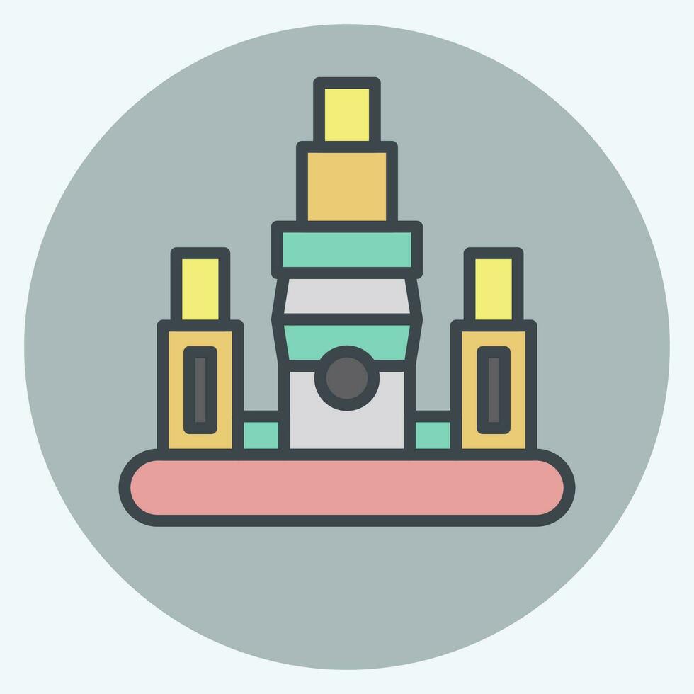 Icon Taipei. related to Capital symbol. color mate style. simple design editable. simple illustration vector