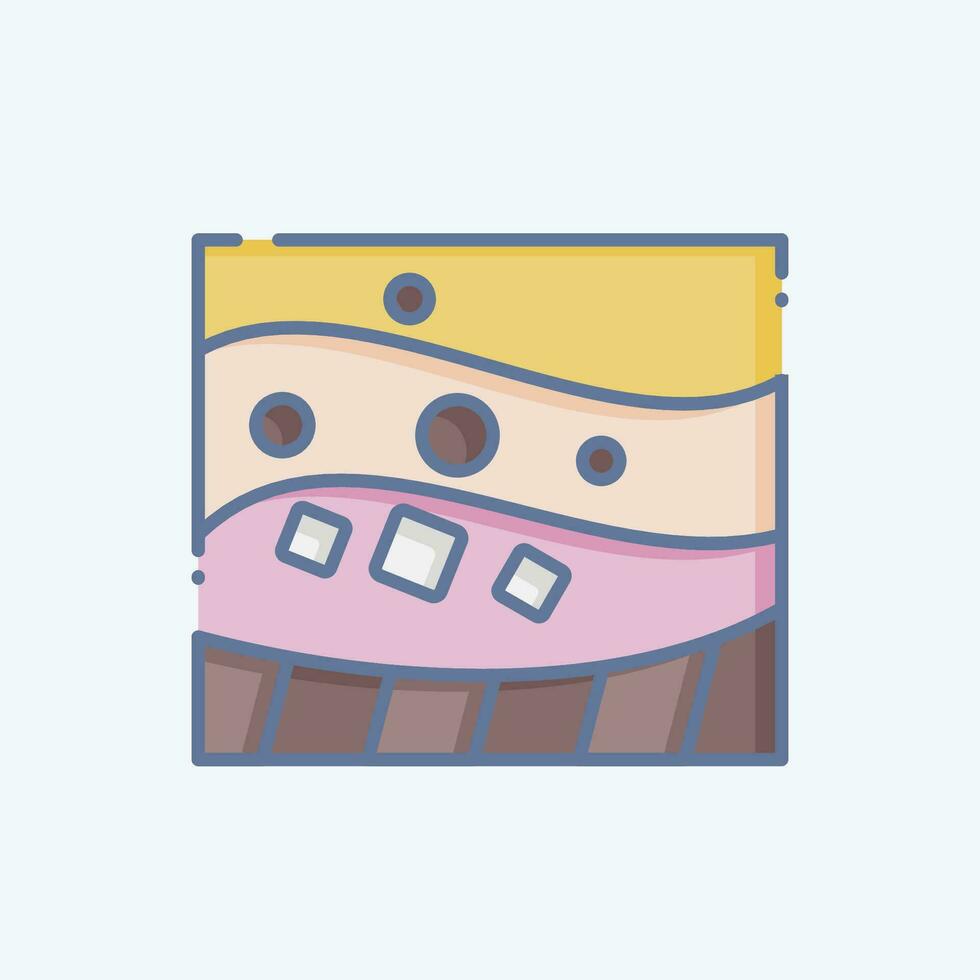 Icon Geological. related to Mining symbol. doodle style. simple design editable. simple illustration vector