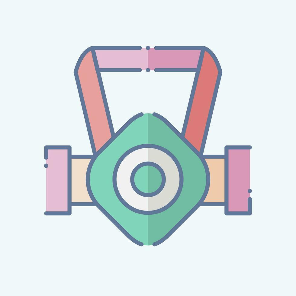Icon Mask. related to Mining symbol. doodle style. simple design editable. simple illustration vector