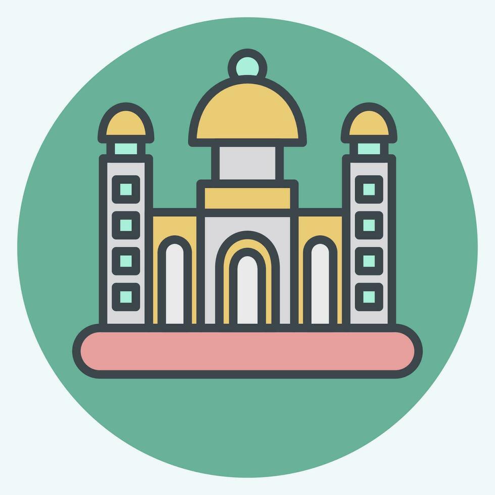 icono dhaka. relacionado a capital símbolo. color compañero estilo. sencillo diseño editable. sencillo ilustración vector