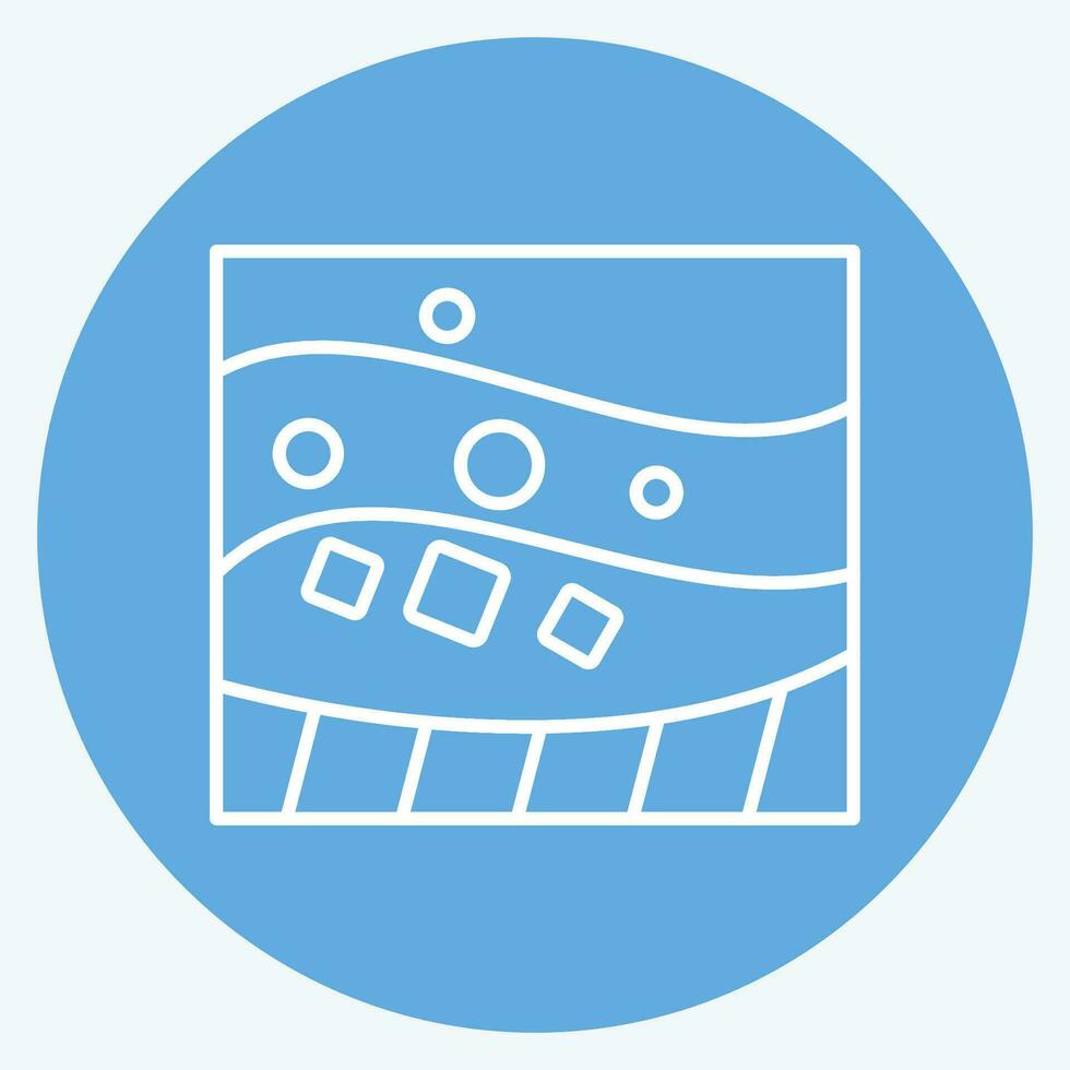 Icon Geological. related to Mining symbol. blue eyes style. simple design editable. simple illustration vector