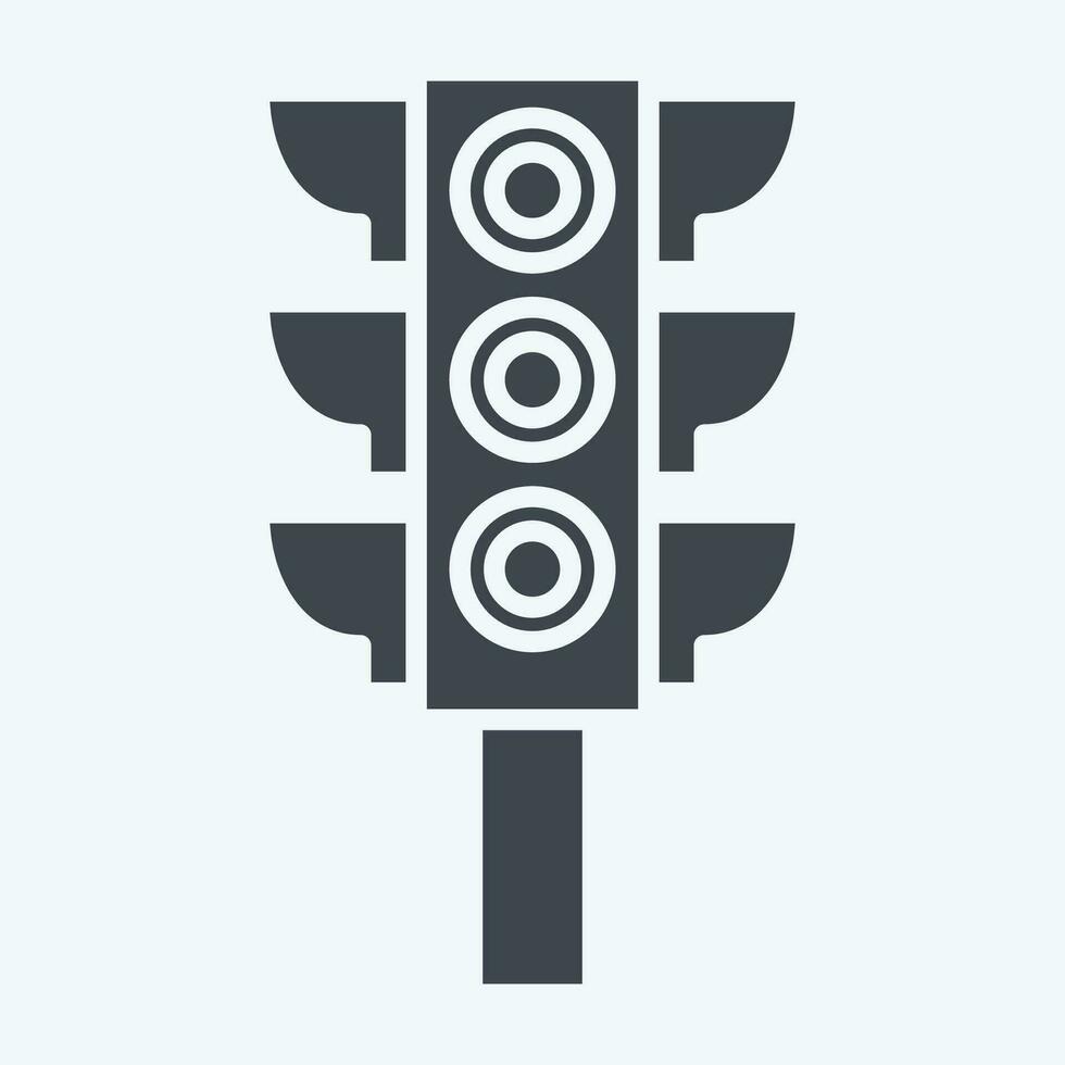 Icon Road Traffic. related to Car ,Automotive symbol. glyph style. simple design editable. simple illustration vector