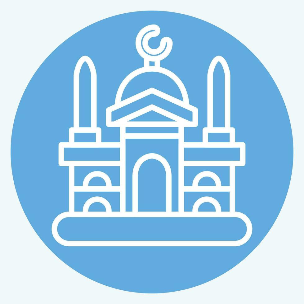 Icon Damascus. related to Capital symbol. blue eyes style. simple design editable. simple illustration vector