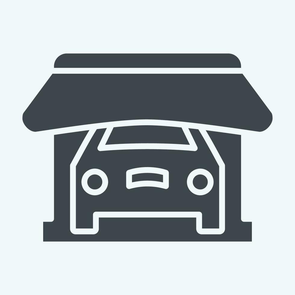 Icon Shop. related to Car ,Automotive symbol. glyph style. simple design editable. simple illustration vector