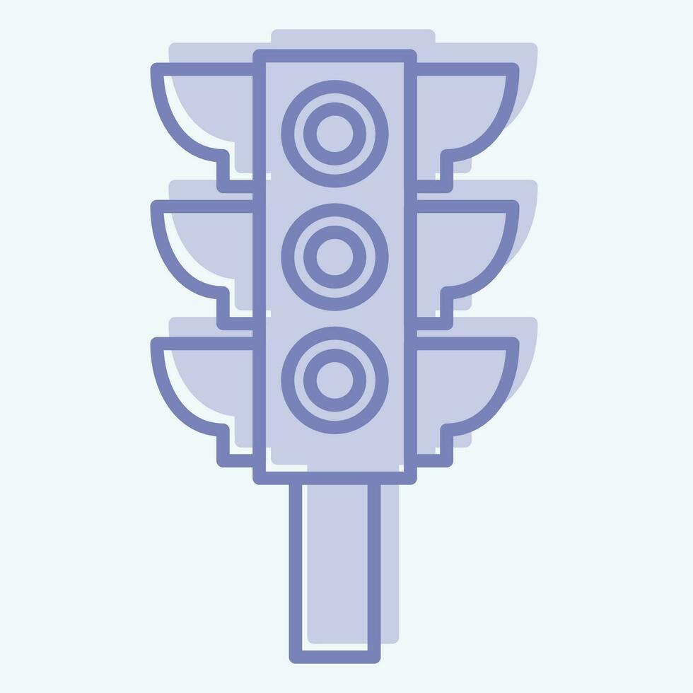 Icon Road Traffic. related to Car ,Automotive symbol. two tone style. simple design editable. simple illustration vector