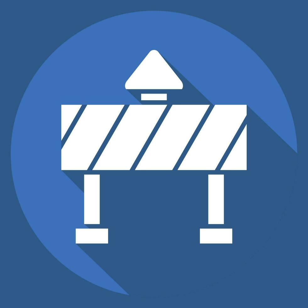 Icon Traffic Barrier. related to Mining symbol. long shadow style. simple design editable. simple illustration vector