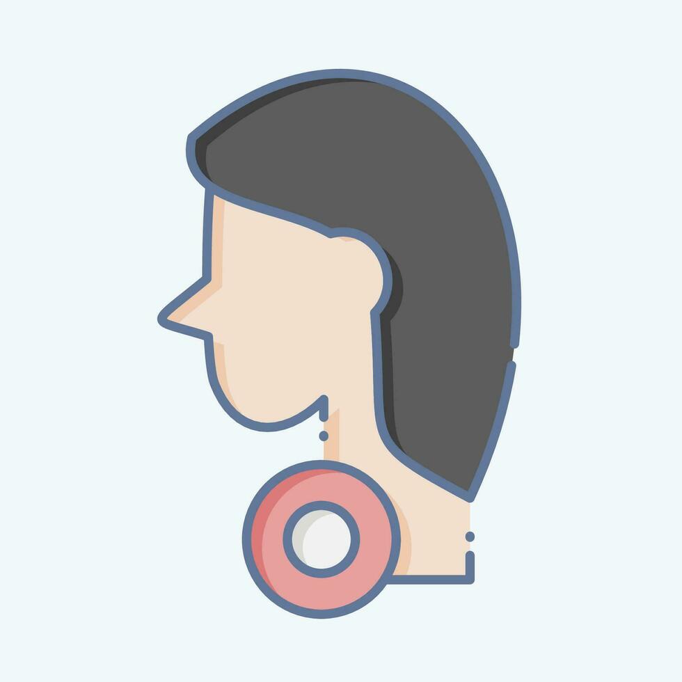 Icon Sore. related to Body Ache symbol. doodle style. simple design editable. simple illustration vector
