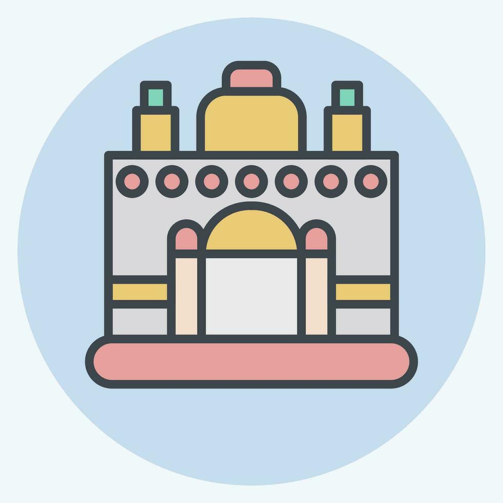 Icon Vientiane. related to Capital symbol. color mate style. simple design editable. simple illustration vector