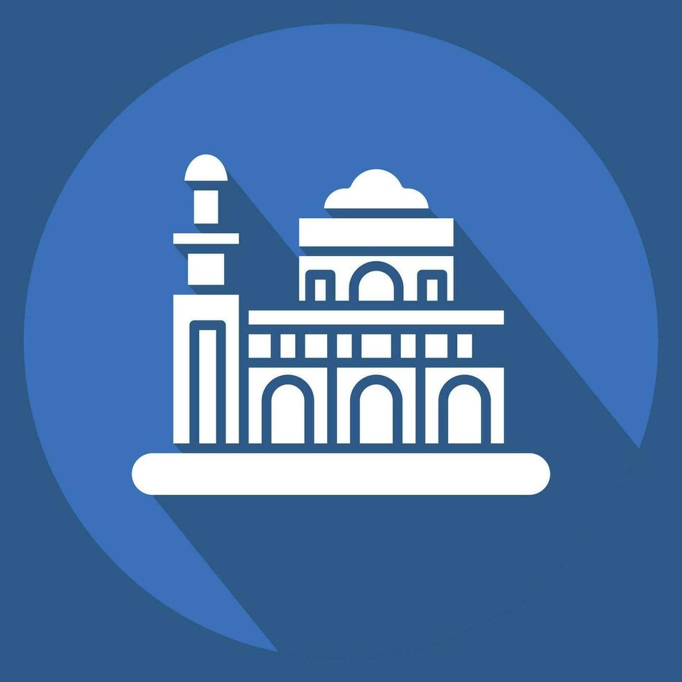 Icon Manila. related to Capital symbol. long shadow style. simple design editable. simple illustration vector