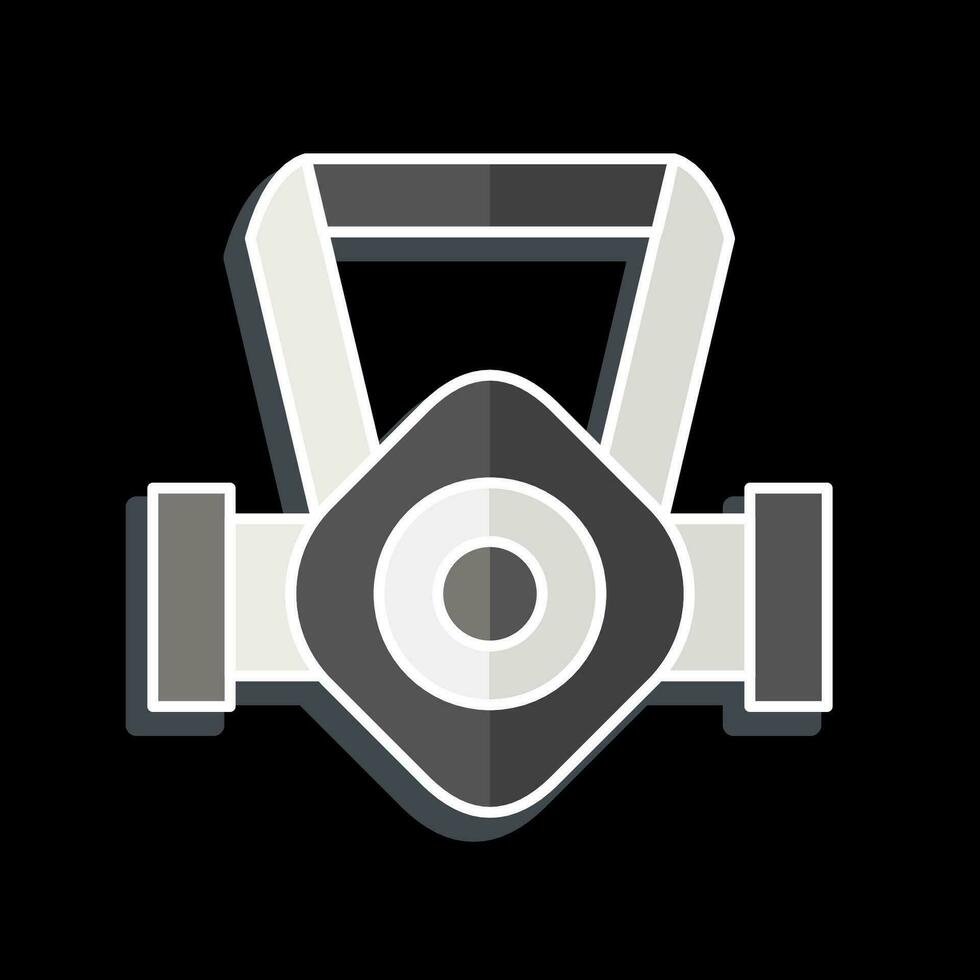 Icon Mask. related to Mining symbol. glossy style. simple design editable. simple illustration vector