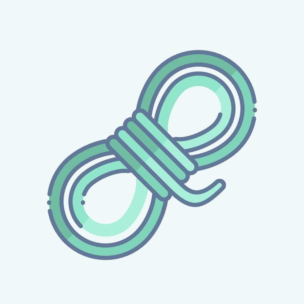 Icon Rope. related to Mining symbol. doodle style. simple design editable. simple illustration vector