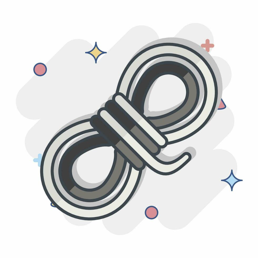 Icon Rope. related to Mining symbol. comic style. simple design editable. simple illustration vector