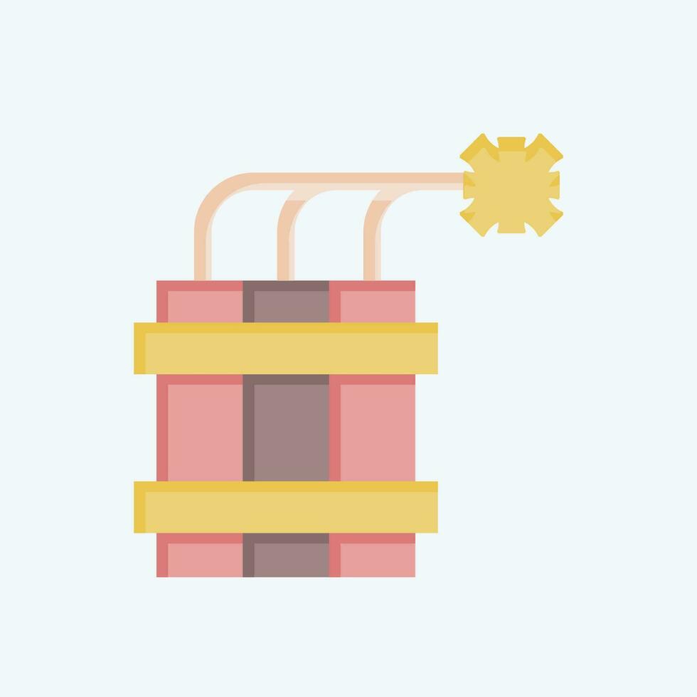 Icon Dynamite. related to Mining symbol. flat style. simple design editable. simple illustration vector