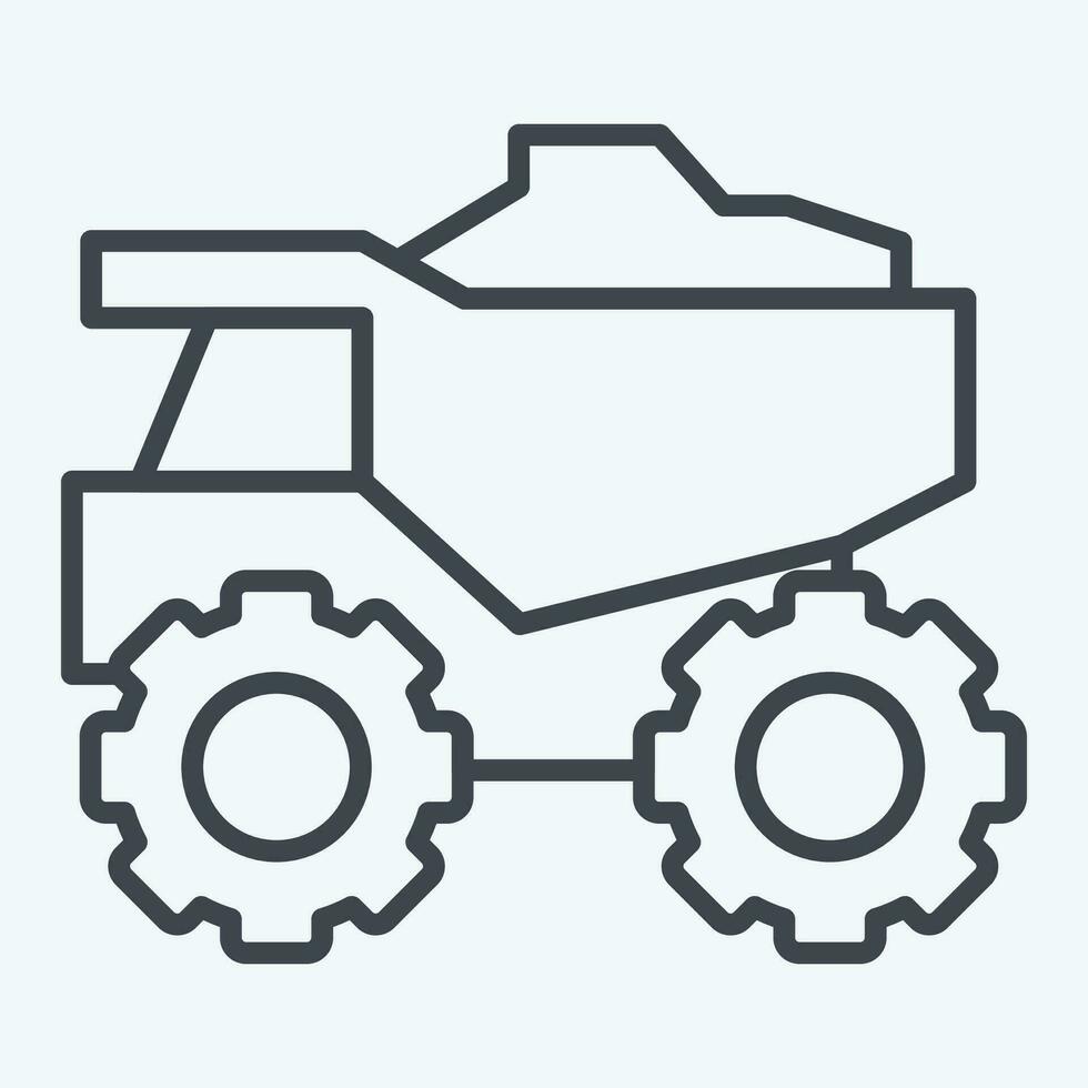 icono camión. relacionado a minería símbolo. línea estilo. sencillo diseño editable. sencillo ilustración vector