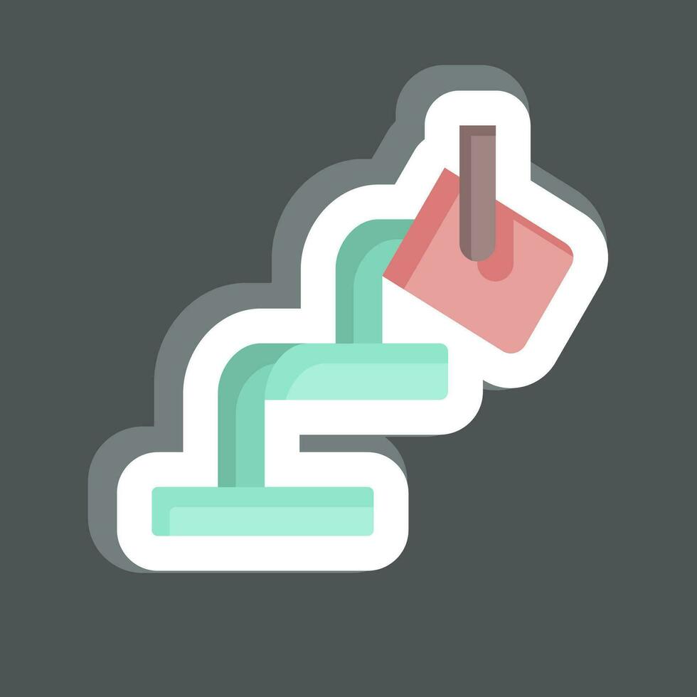 Sticker Melted. related to Mining symbol. simple design editable. simple illustration vector