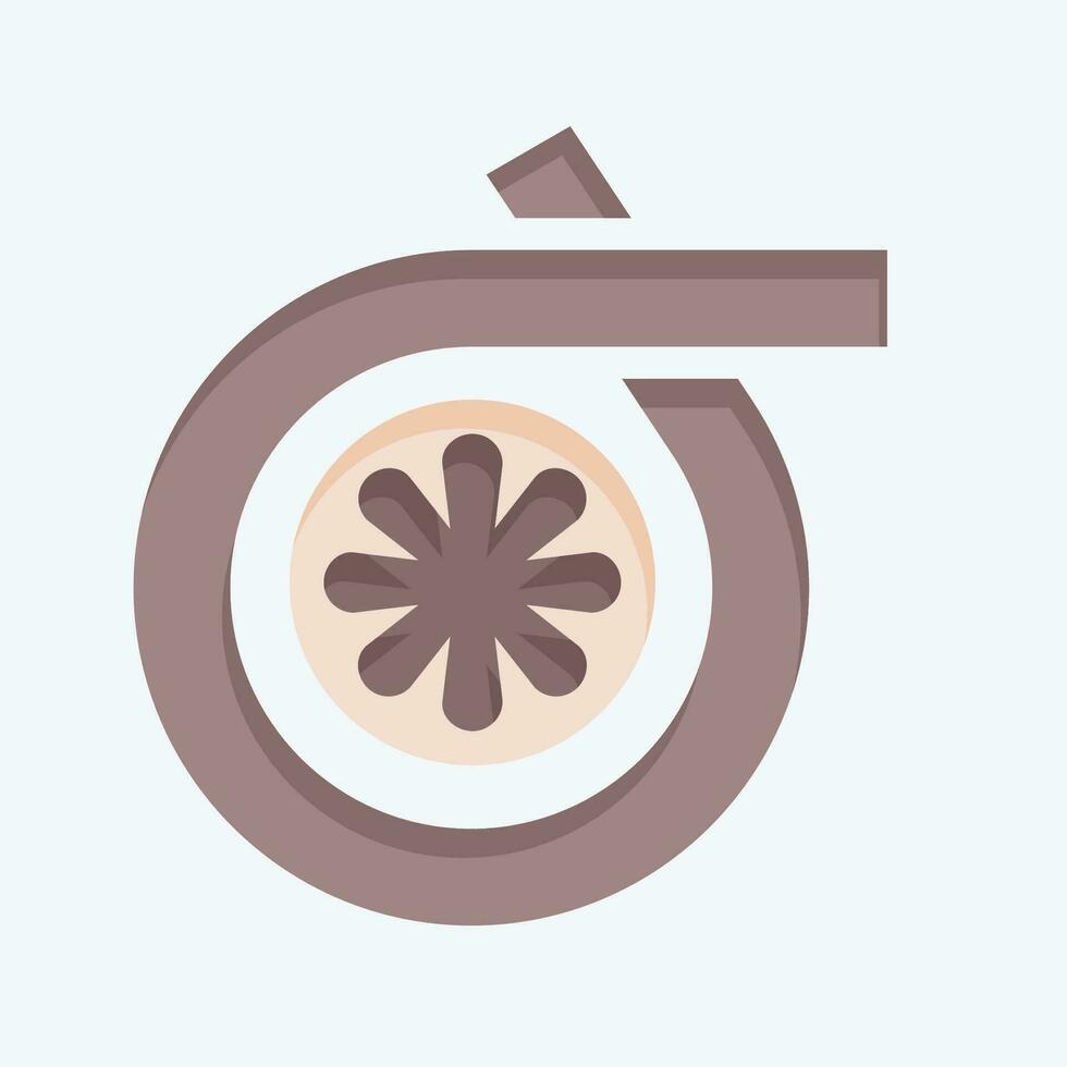 Icon Turbine. related to Car ,Automotive symbol. flat style. simple design editable. simple illustration vector