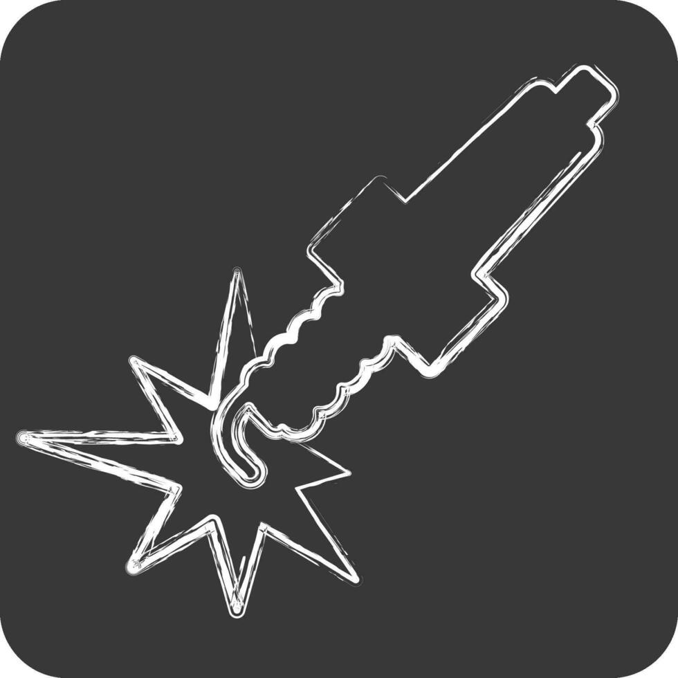 Icon Spark Plug. related to Car ,Automotive symbol. chalk Style. simple design editable. simple illustration vector