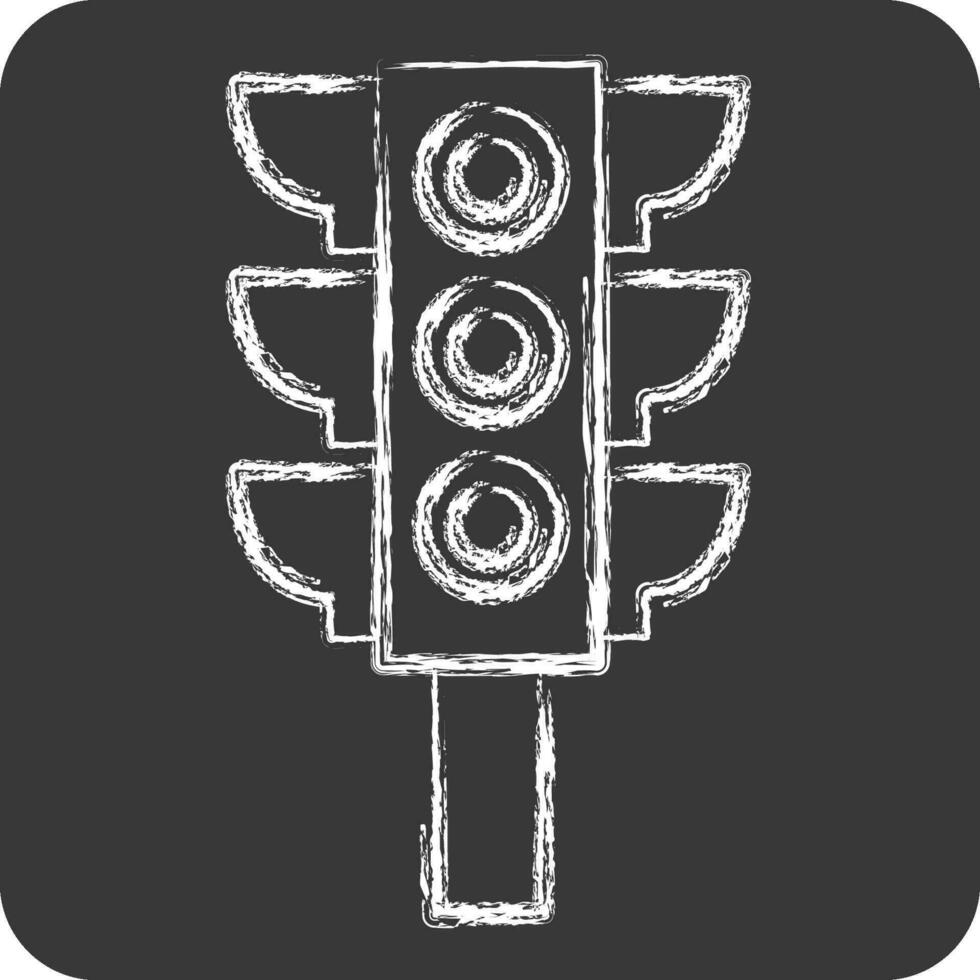 Icon Road Traffic. related to Car ,Automotive symbol. chalk Style. simple design editable. simple illustration vector