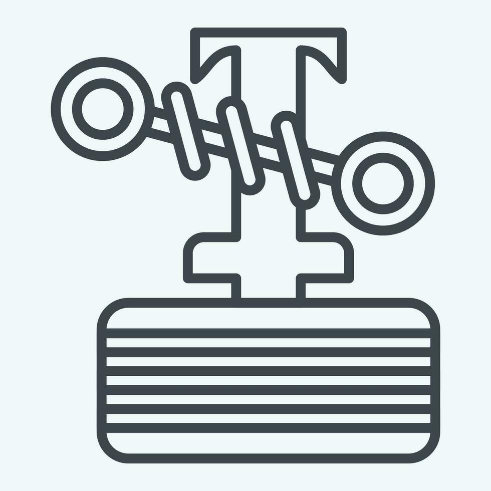 Icon Suspension. related to Car ,Automotive symbol. line style. simple design editable. simple illustration vector