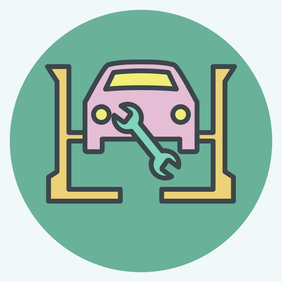 Icon Service. related to Car ,Automotive symbol. color mate style. simple design editable. simple illustration vector