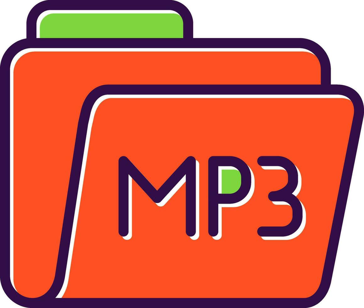 diseño de icono de vector de mp3