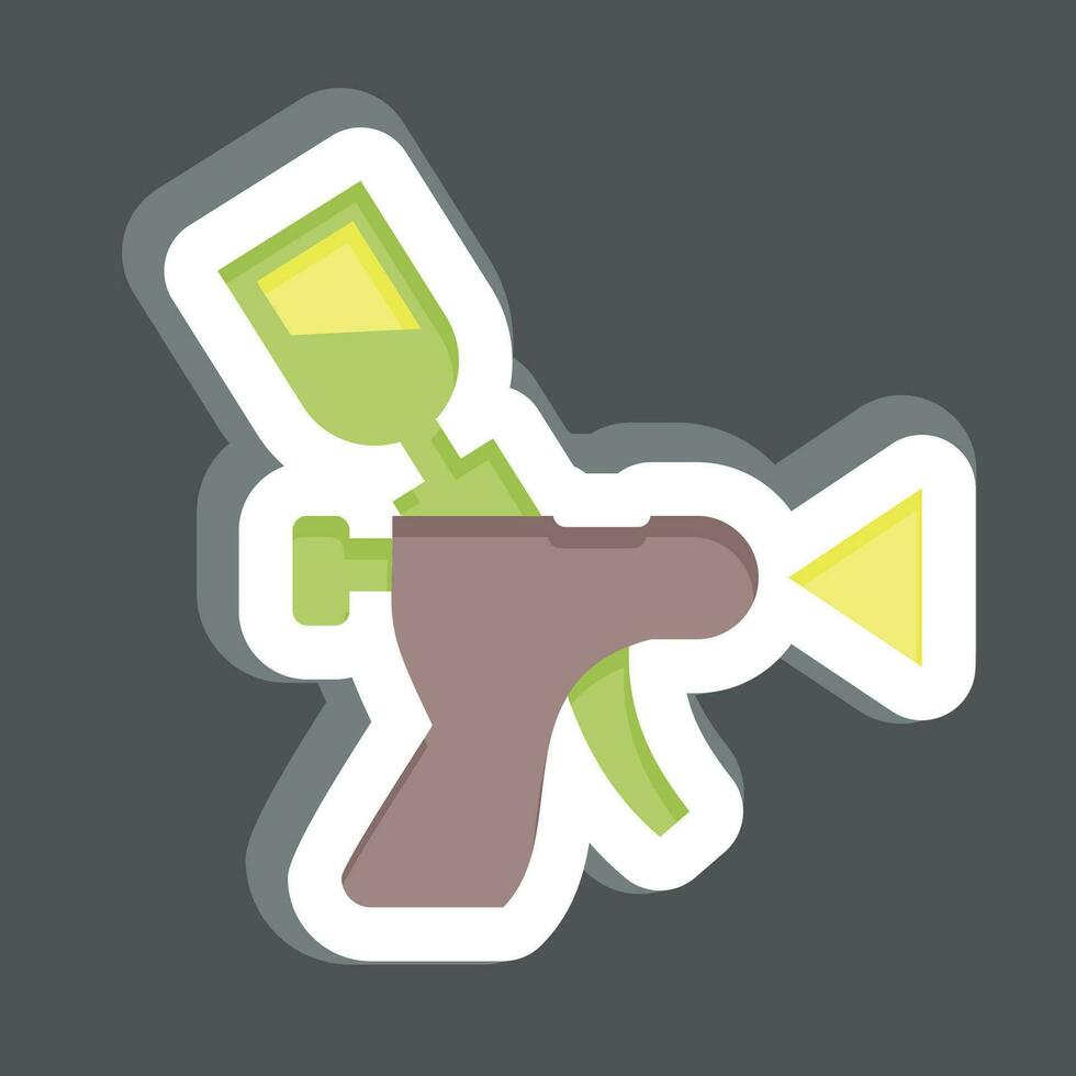 Sticker Painting. related to Car ,Automotive symbol. simple design editable. simple illustration vector