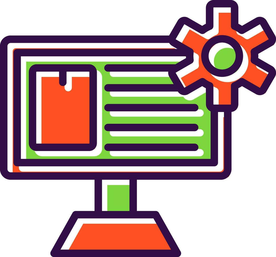 Content Management System Vector Icon Design