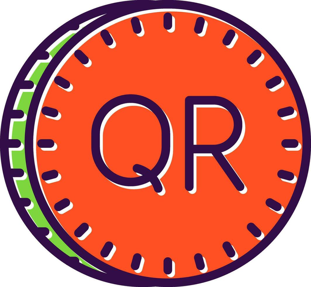 Qatari riyal Vector Icon Design