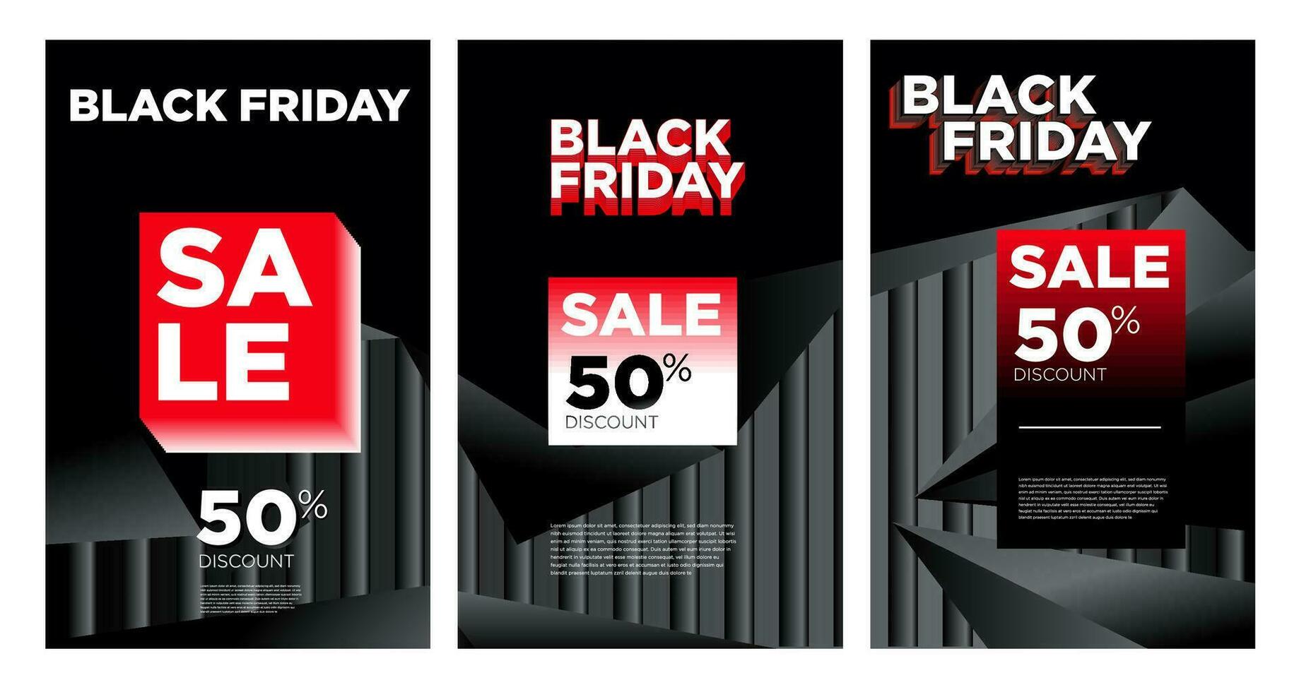 Black Friday Banner and Poster Sale Discount with Black Abstract Background vector