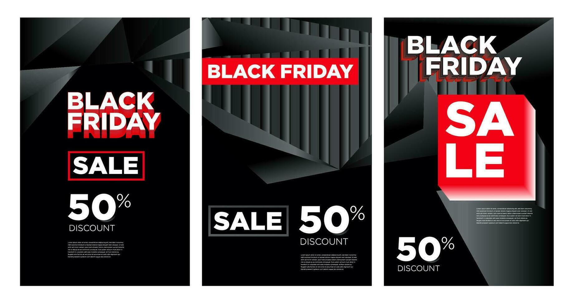 Black Friday Banner and Poster Sale Discount with Black Abstract Background vector
