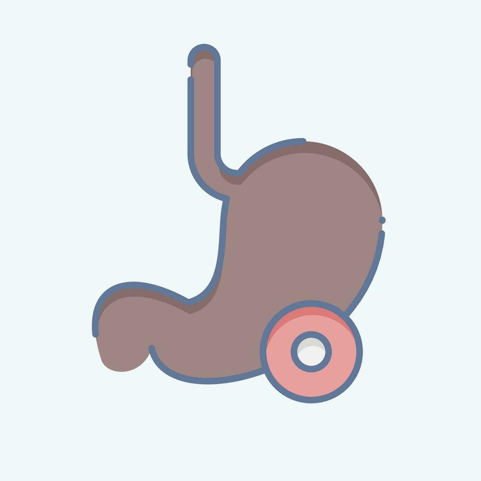 Icon Stomach. related to Body Ache symbol. doodle style. simple design editable. simple illustration vector