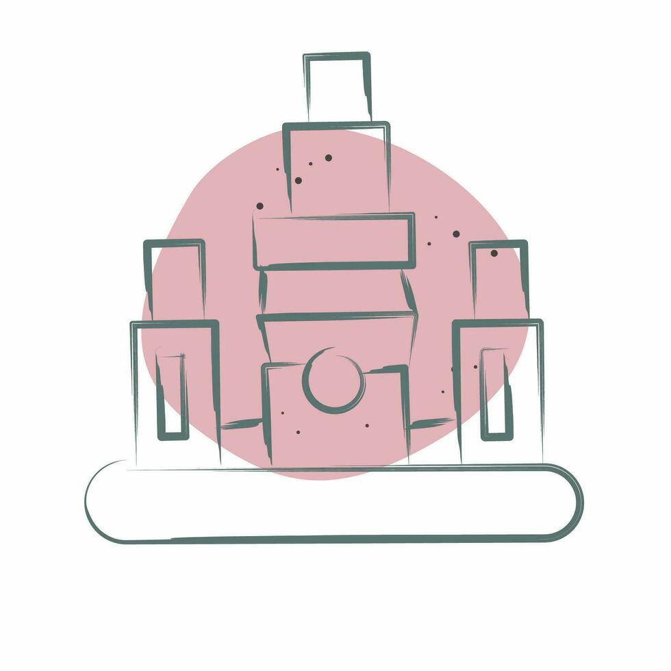 Icon Taipei. related to Capital symbol. Color Spot Style. simple design editable. simple illustration vector