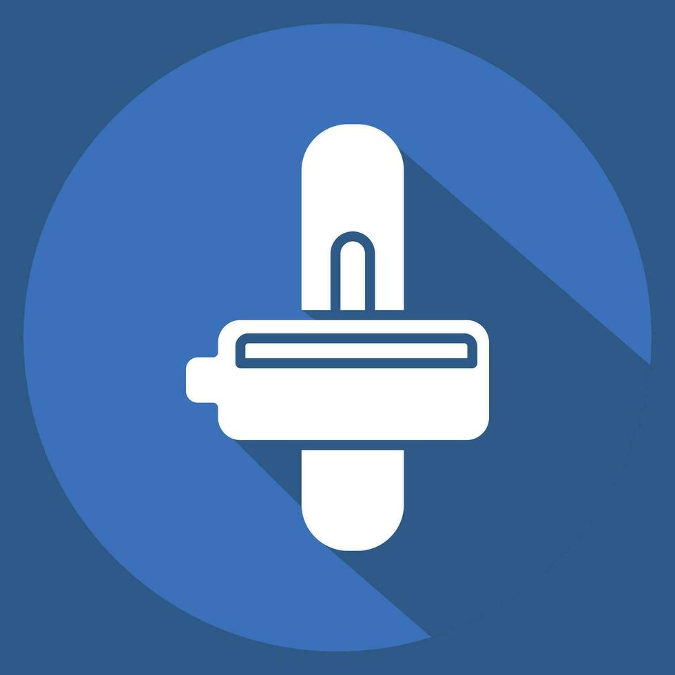 Icon Automatic Transmission. related to Car ,Automotive symbol. long shadow style. simple design editable. simple illustration vector