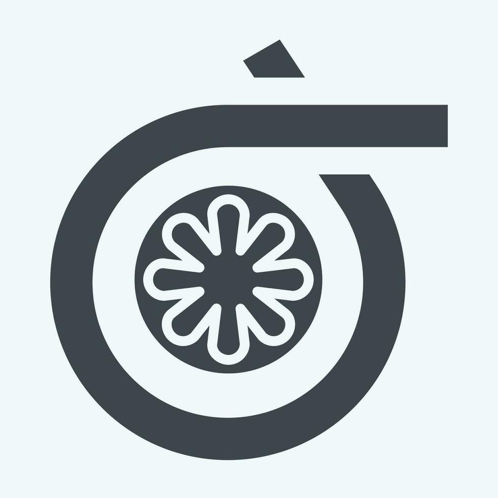 Icon Turbine. related to Car ,Automotive symbol. glyph style. simple design editable. simple illustration vector