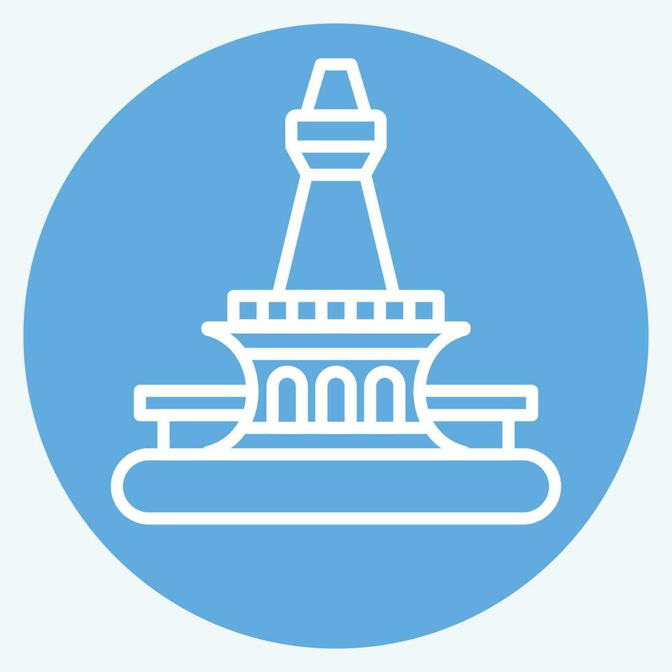 Icon Jakarta. related to Capital symbol. blue eyes style. simple design editable. simple illustration vector