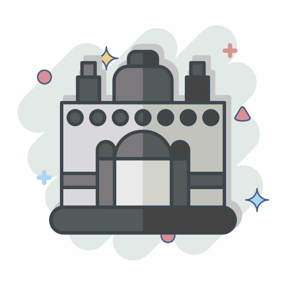 Icon Vientiane. related to Capital symbol. comic style. simple design editable. simple illustration vector