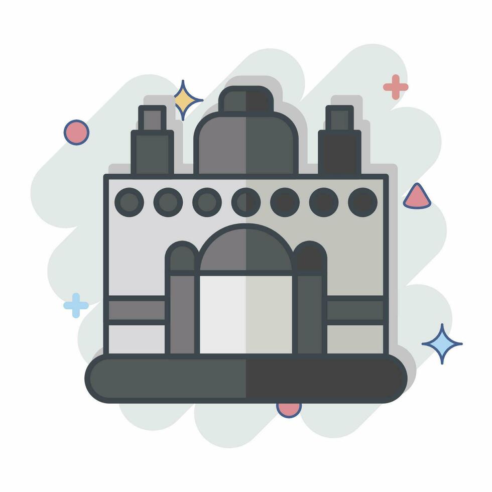 Icon Vientiane. related to Capital symbol. comic style. simple design editable. simple illustration vector