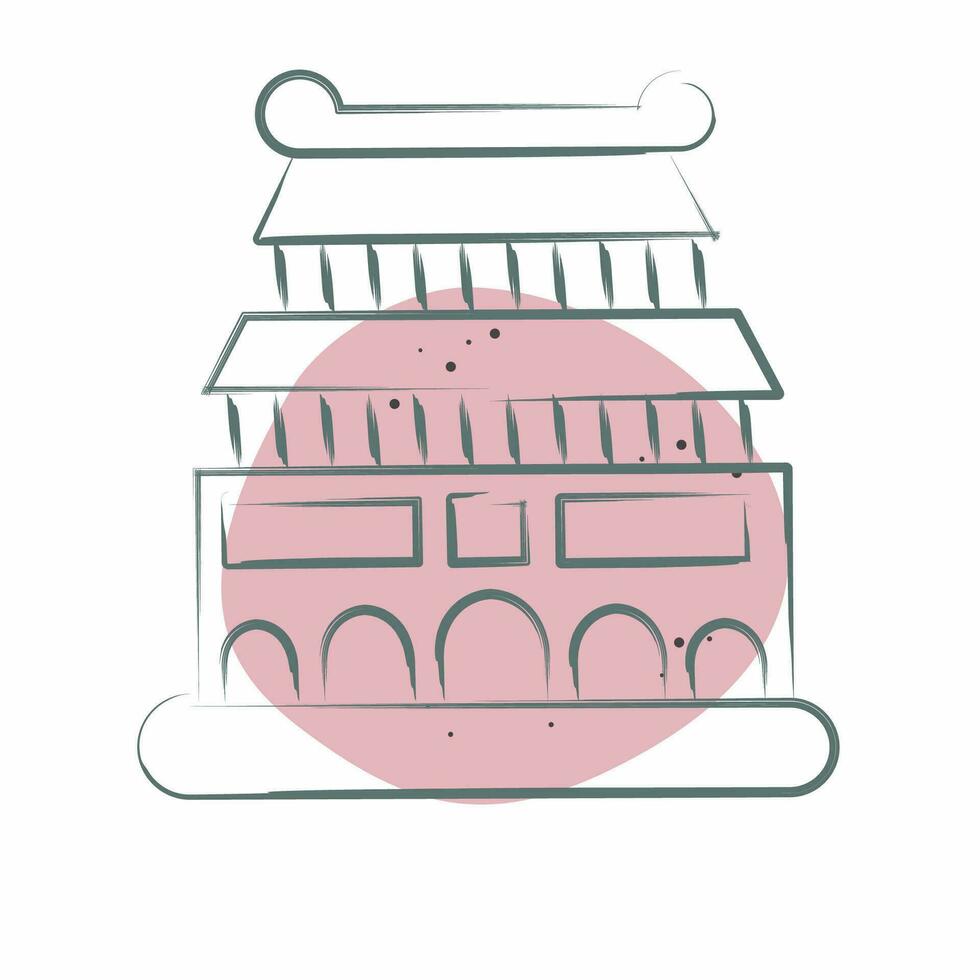 Icon Beijing. related to Capital symbol. Color Spot Style. simple design editable. simple illustration vector