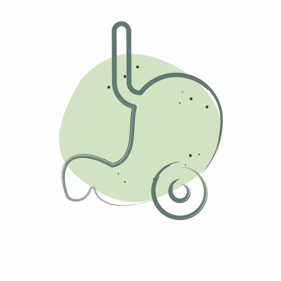 Icon Stomach. related to Body Ache symbol. Color Spot Style. simple design editable. simple illustration vector