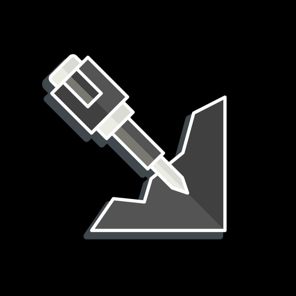 Icon Jackhammer. related to Mining symbol. glossy style. simple design editable. simple illustration vector