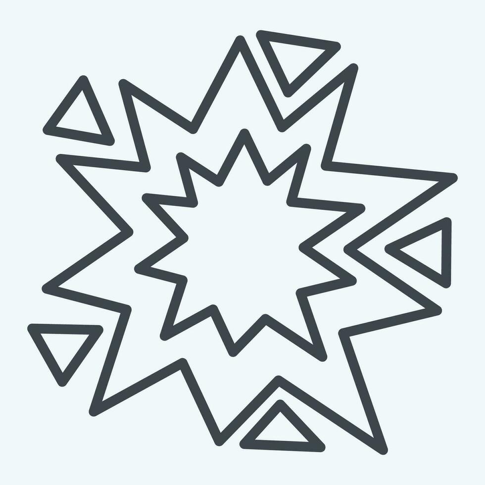 Icon Explosion. related to Mining symbol. line style. simple design editable. simple illustration vector