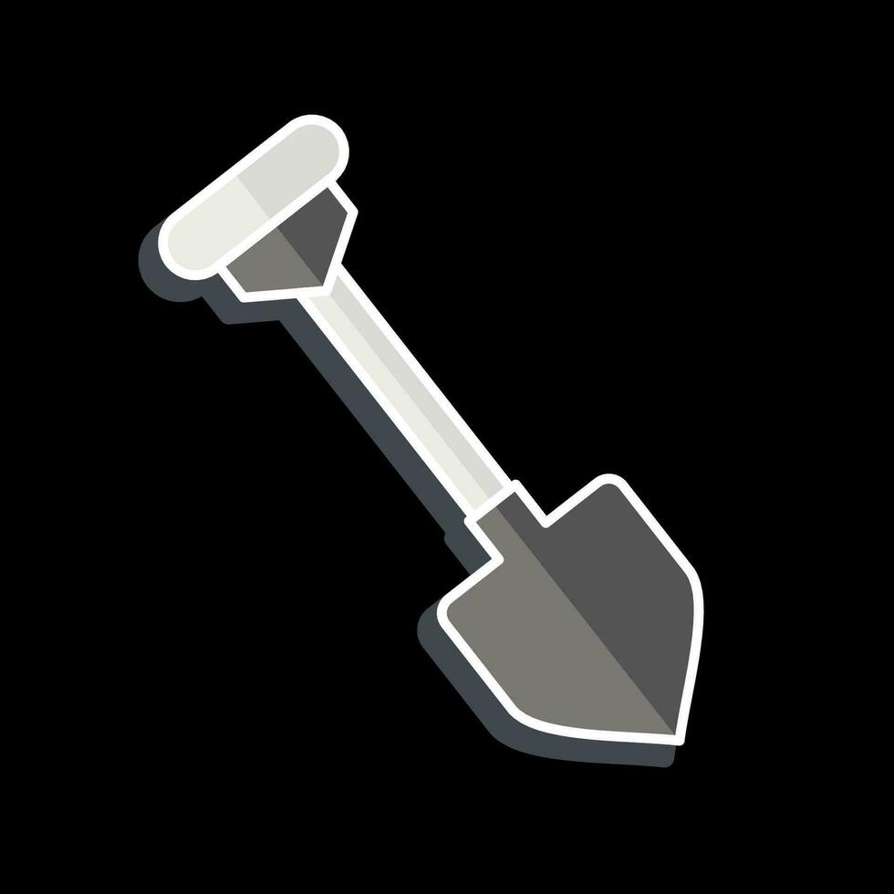 Icon Shovel. related to Mining symbol. glossy style. simple design editable. simple illustration vector