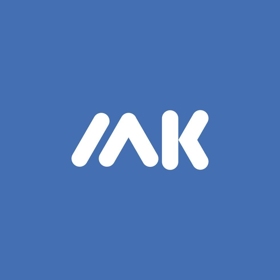 mk initials logo monogram mk letters vector