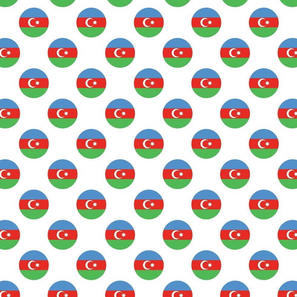 azerbaiyán bandera modelo en circulo forma repetir diseño vector