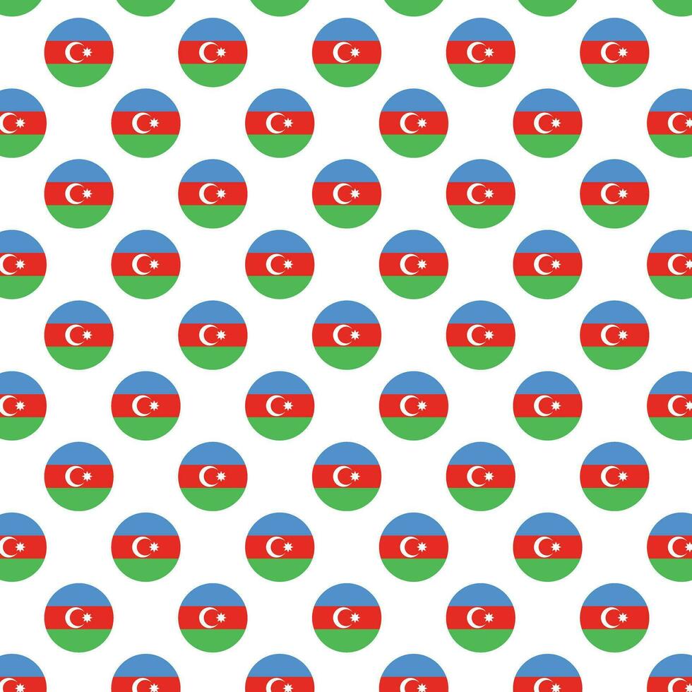 Azerbaijan flag pattern in circle shape repeat design vector