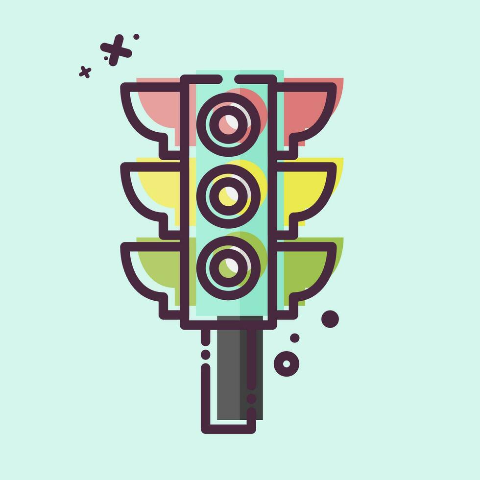 Icon Road Traffic. related to Car ,Automotive symbol. MBE style. simple design editable. simple illustration vector