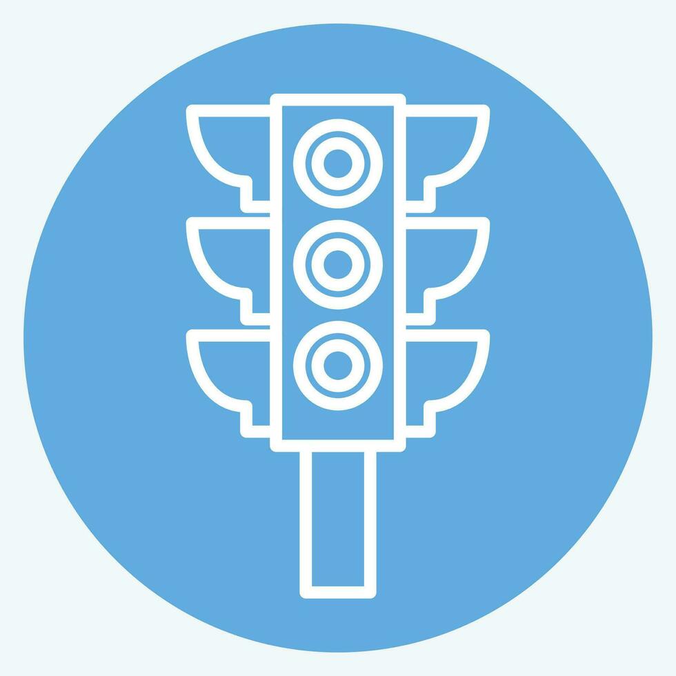 Icon Road Traffic. related to Car ,Automotive symbol. blue eyes style. simple design editable. simple illustration vector