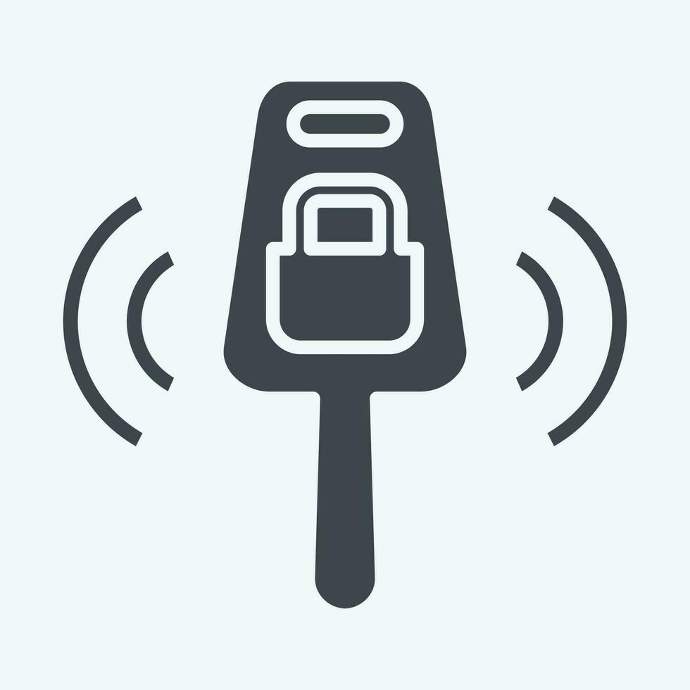 Icon Key. related to Car ,Automotive symbol. glyph style. simple design editable. simple illustration vector