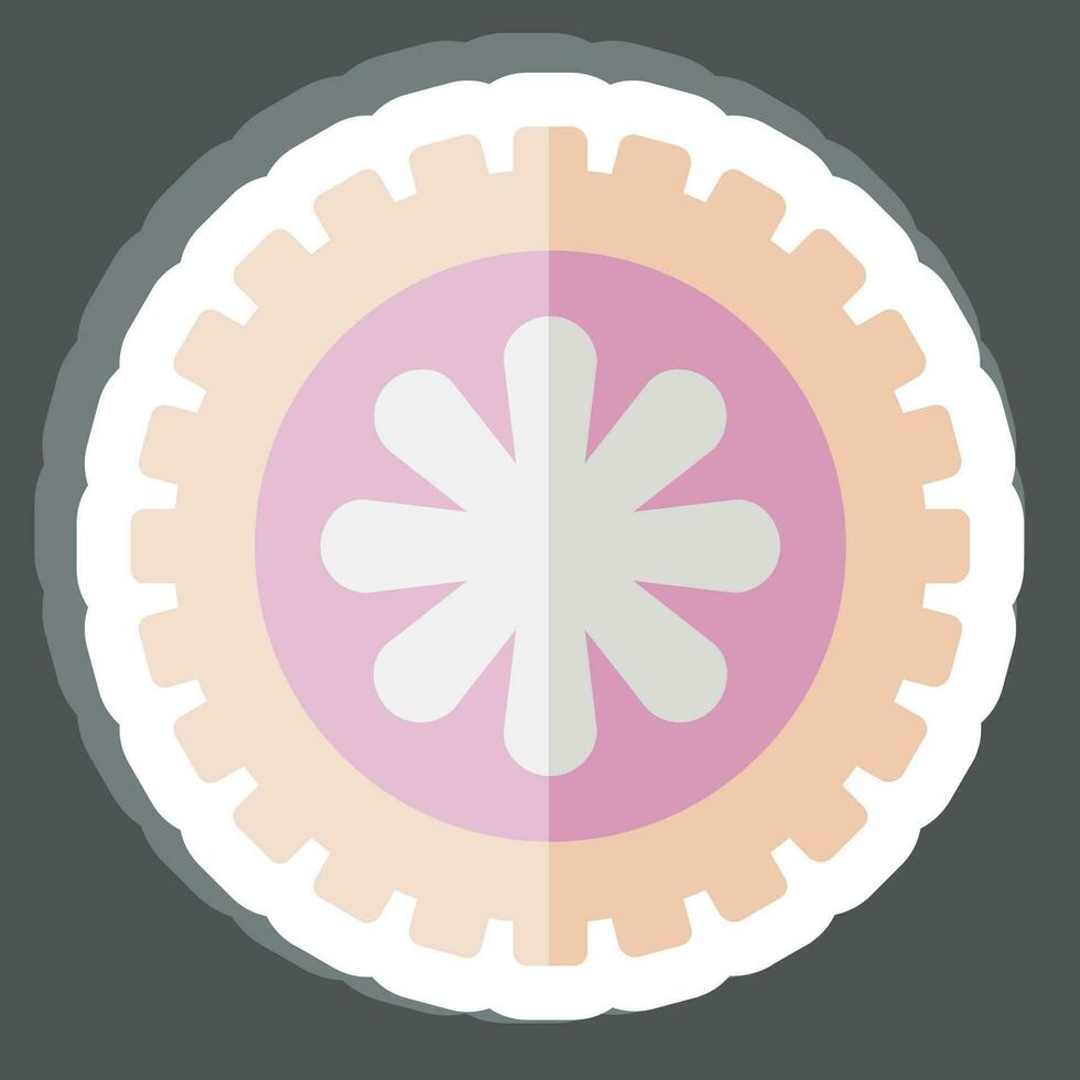 Sticker Wheel. related to Car ,Automotive symbol. simple design editable. simple illustration vector