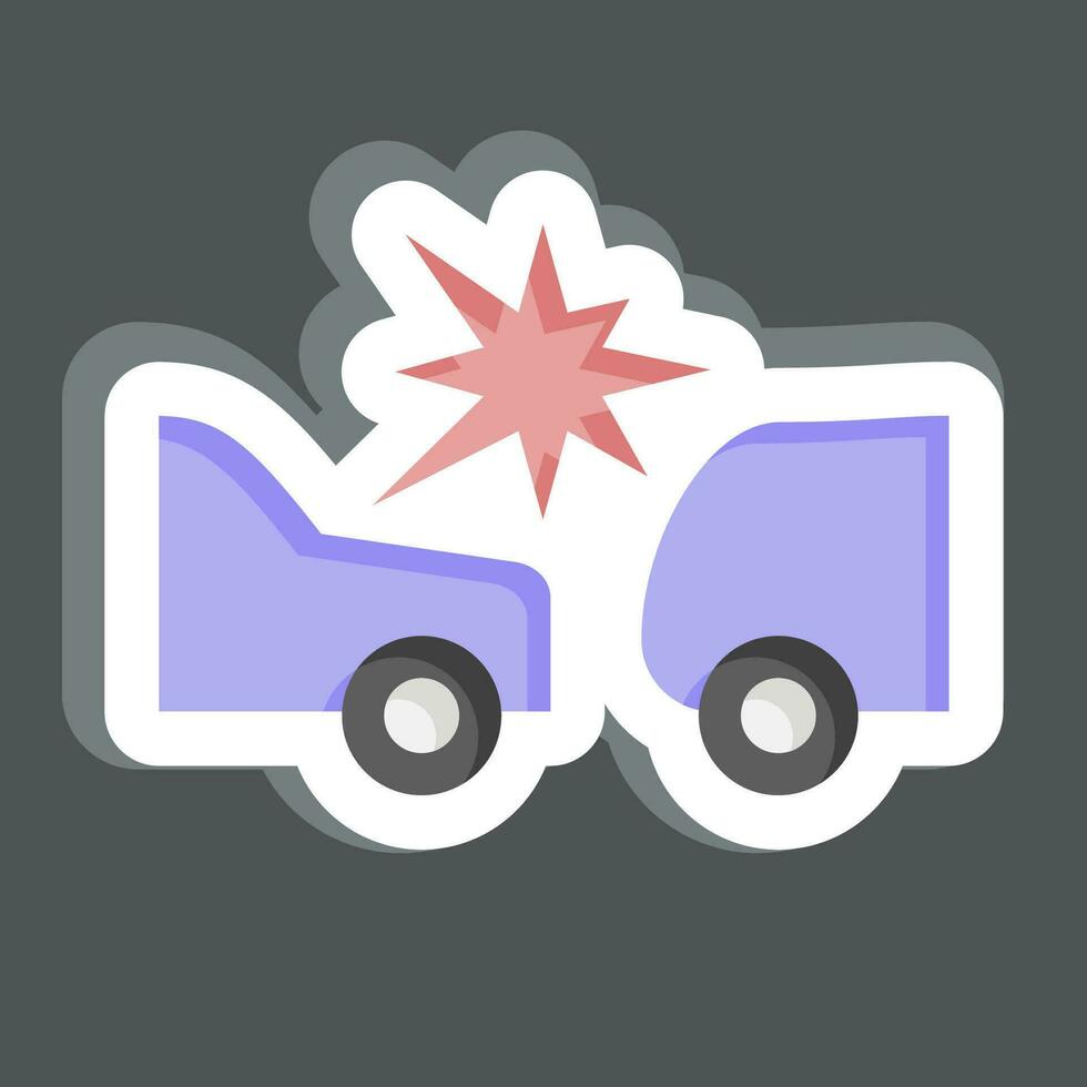 Sticker Accident. related to Car ,Automotive symbol. simple design editable. simple illustration vector